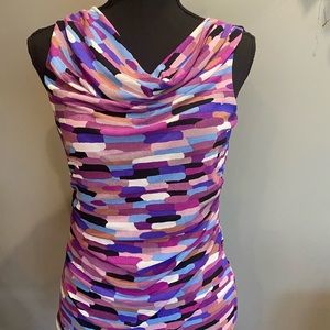 Cable and Gauge layered mesh blouse